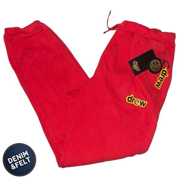 Drew House (Justin Bieber) Unisex Red Secret Sweatpants/Joggers | NEW/NWT!RARE!🔥 - Picture 3 of 14